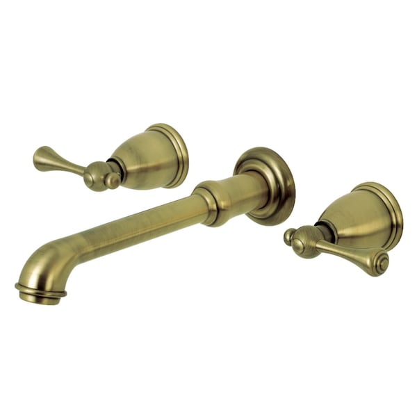 Roman Tub Faucet, Antique Brass, Wall Mount